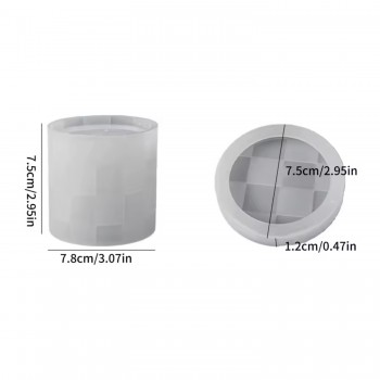 Epoksi Silikon Taş Tozu Kare Desenli Mumluk Mücevher Saklama Kutusu Kalıbı Epoksi Silikon Taş Tozu Kare Desenli Mumluk Mücevher Saklama Kutusu Kalıbı