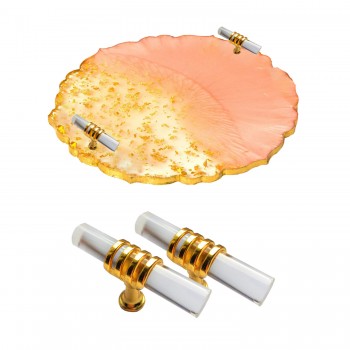 Epoksi Tepsi Kulpu Cam Kulp T Model - 2 Adet  Gold