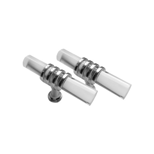 Epoksi Tepsi Kulpu Cam Kulp T Model - 2 Adet  Gümüş