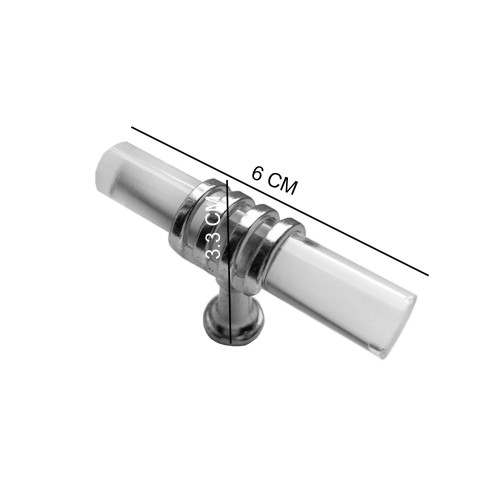 Epoksi Tepsi Kulpu Cam Kulp T Model - 2 Adet  Gümüş