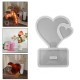 Epoksi YERLİ Sevgililer Günü Fotoğraf Çerçevesi Kalp Masaüstü Resimlik Kalıbı