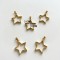 Epoksi Yıldız Model Metal Kolye Takı Ucu - 5 Adet  Gold