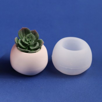 Epoksi Yuvarlak Beton Saksı ve Mumluk Silikon Kalıbı 5.3cmx7.7CM Epoksi Yuvarlak Beton Saksı ve Mumluk Silikon Kalıbı 5.3cmx7.7CM