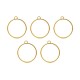 Epoksi Yuvarlak Daire Model Metal Kolye Takı Ucu - 5 Adet  Gold