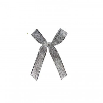 Fiyonk Hazır Satenden Yaldızlı A/G 1Cm - 100 Adet  Gümüş