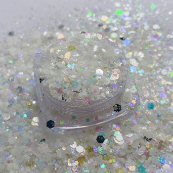 Glitter Sim Hologramlı Beyaz Glitter 5 GR Glitter Sim Hologramlı Beyaz Glitter 5 GR