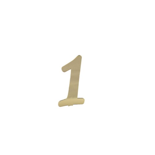 Gold Rakam Aynalı Pleksi 4 Cm - Flexi Rakam Sayı  1 Rakamı