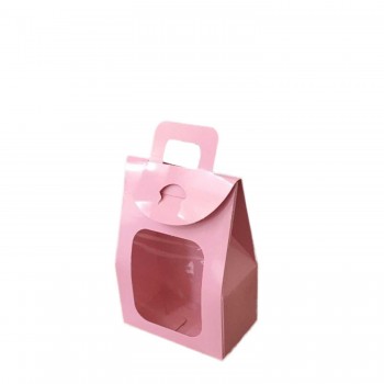Kına Ve Çerez Çantası Pencereli Karton 7.5X11X4 - 20 Adet Pembe Kına Ve Çerez Çantası Pencereli Karton 7.5X11X4 - 20 Adet Pembe