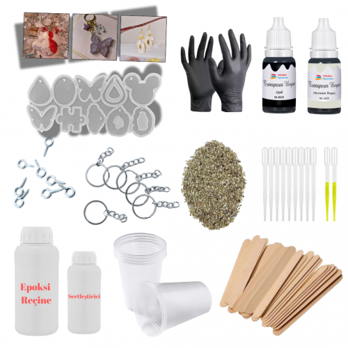 Epoksi Başlangıç Seti Epoksi Kalıp Seti Yeni Başlayanlara Özel - 129 Parça Epoksi Başlangıç Seti Epoksi Kalıp Seti Yeni Başlayanlara Özel - 129 Parça