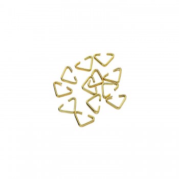 Anahtarlık Montaj Halkası Üçgen Takı Bağlantı Halkası 14x11 MM - 100 Adet  Gold