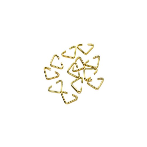 Anahtarlık Montaj Halkası Üçgen Takı Bağlantı Halkası 14x11 MM - 1000 Adet  Gold