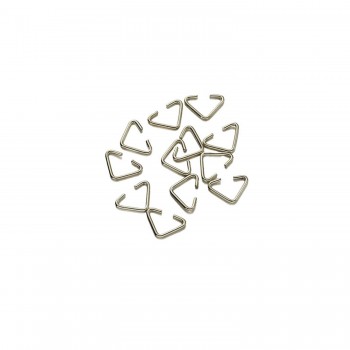 Anahtarlık Montaj Halkası Üçgen Takı Bağlantı Halkası 14x11 MM - 100 Adet  Gümüş