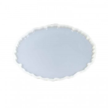 Epoksi Silikon Kalıp Oval Dalgalı Tepsi  - Supla Kalıbnı  YERLİ 25x33.5 CM