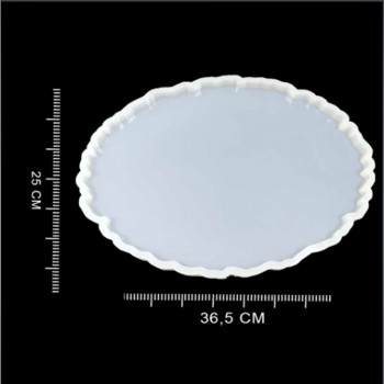 Epoksi Silikon Kalıp Oval Dalgalı Tepsi - Supla Kalıbnı YERLİ 25x33.5 CM Epoksi Silikon Kalıp Oval Dalgalı Tepsi - Supla Kalıbnı YERLİ 25x33.5 CM
