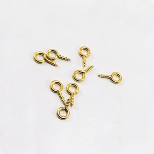 Metal Takı Ve Obje Halkası Vidalı  1 CM  - 1000 Adet  Altın