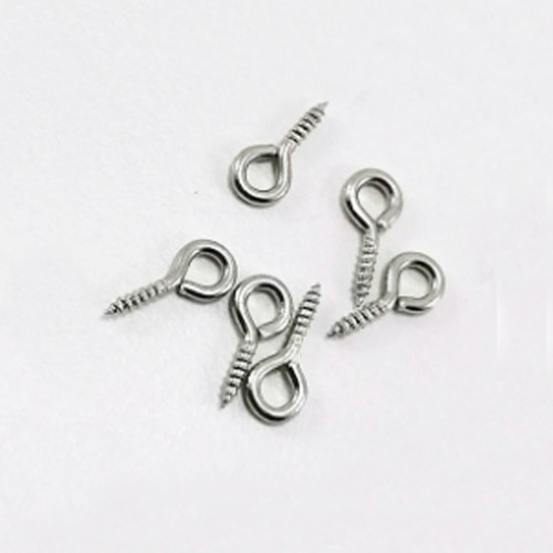 Metal Takı Ve Obje Halkası Vidalı  1 CM  - 100 Adet  Gümüş