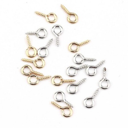 Metal Takı Ve Obje Halkası Vidalı  1 CM  - 1000 Adet  Altın