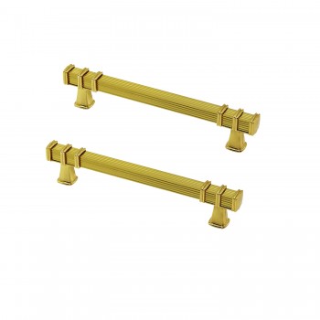 Defne Zamak Kulp Kare Çizgili Model Yüzüklü Tepsi Kulpu 12 CM - 2 Adet Altın Defne Zamak Kulp Kare Çizgili Model Yüzüklü Tepsi Kulpu 12 CM - 2 Adet Altın