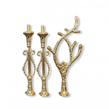 Epoksi 3 Katlı Meyve Ve Cupcake VE Sunumluk  Stant Bağlantı Aparatı Stant Tutucu   Gold