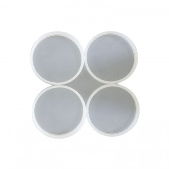 Silikon Epoksi Yuvarlak Bardak Altlığı Kalıbı 12 CM 4 lü