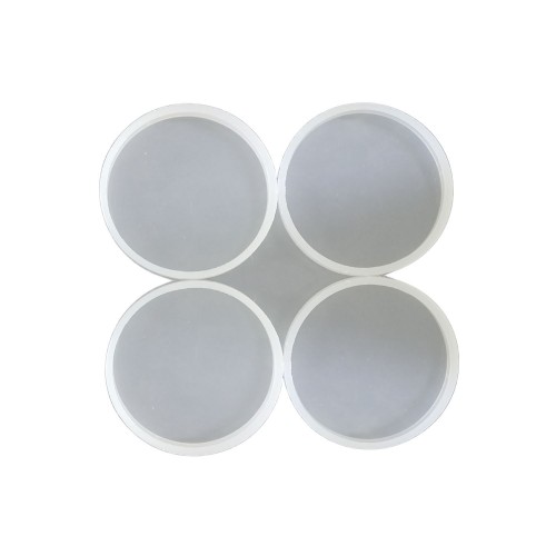 Silikon Epoksi Yuvarlak Bardak Altlığı Kalıbı 12 CM 4 lü
