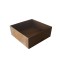 Asetat Kapaklı Karton Kutu Düz Renk 7X7X3 - 50 Adet  Kraft