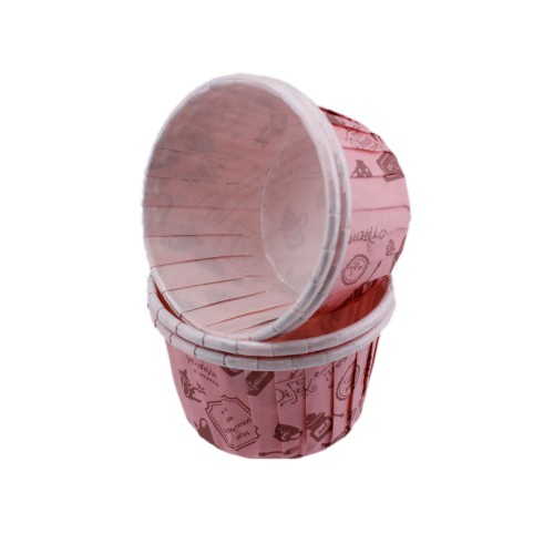 Cupcake Kalıbı Orta Boy 50*39 MM DESENLİ - 100 Adet  Pembe Mutfak Desenli