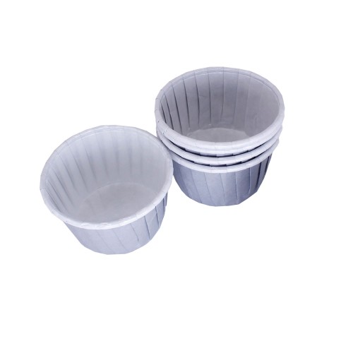 Cupcake Kalıbı  Küçük Boy Düz Renk  44X35  MM - 50 Adet  Gri