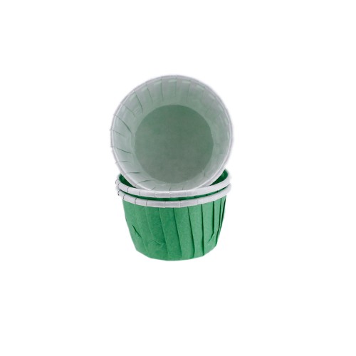 Cupcake Kalıbı  Küçük Boy Düz Renk  44X35  MM - 50 Adet  Yeşil