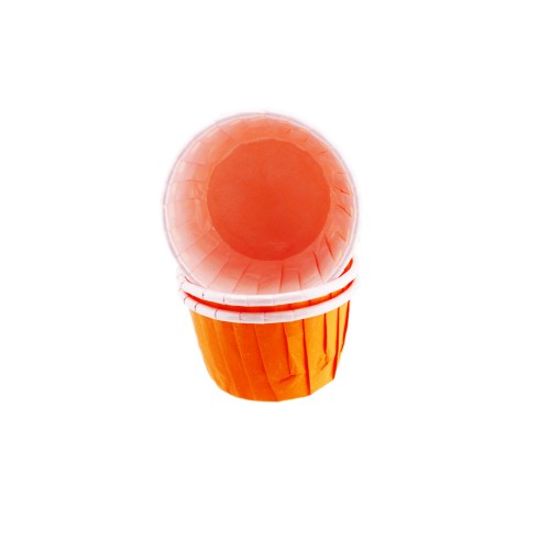 Cupcake Kalıbı  Küçük Boy Düz Renk  44X35  MM - 50 Adet  Turuncu