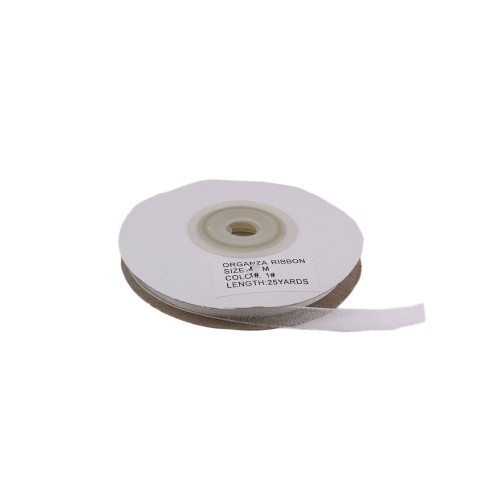 Organze Kurdele 6 MM - 22 Metre  Krem