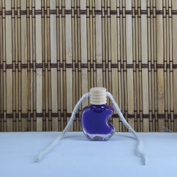 Cam Şişe Parfüm Şişesi Ahşap Kapaklı İpli Apple Modeli  - 25 Adet