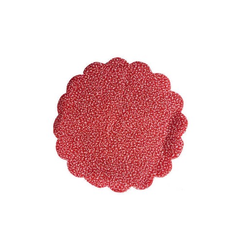 Karlı Organze Hazır Kesilmiş Tül 26 Cm - 100 Adet  Kırmızı