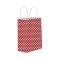 Kağıt Hediye Çantası Puantiyeli Battal Boy 31X41 CM - 25 Adet  Puantiyeli Kırmızı