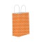 Kağıt Hediye Çantası Puantiyeli Büyük Boy 25X31 CM - 25 Adet  Puantiyeli Turuncu
