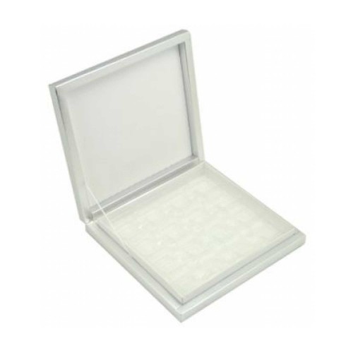 Karton Çikolata Kutusu 9 lu Separatörlü 18X19 CM  Gümüş
