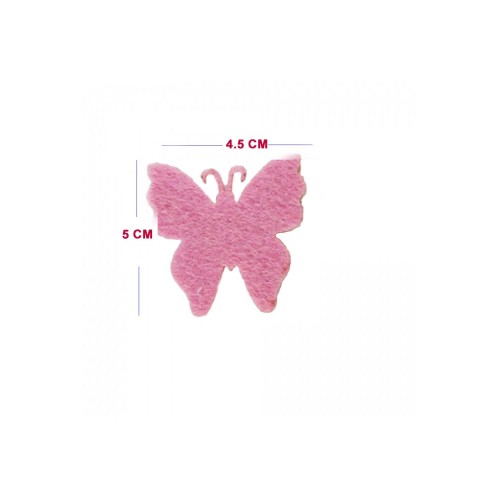 Keçeden Kelebek - 50 Adet  Pembe