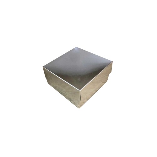 Komple Karton Kutu Düz Renk 10X10x5 CM  - 25 Adet  Gümüş