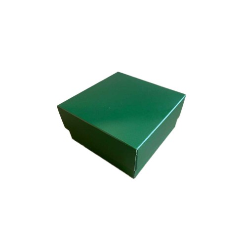 Komple Karton Kutu Düz Renk 10X10x5 CM  - 25 Adet  Yeşil