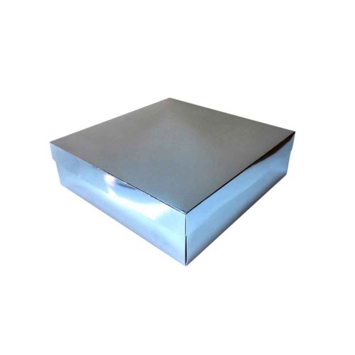 Komple Karton Kutu 15X15X3 CM - 10 Adet  Gümüş