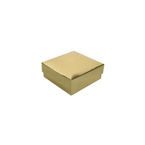 Komple Karton Kutu Düz Renk 7X7X2.2 CM - 25 Adet  Gold