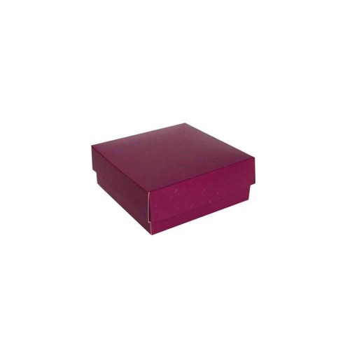 Komple Karton Kutu Düz Renk 8X8X3 CM - 25 Adet  Mor