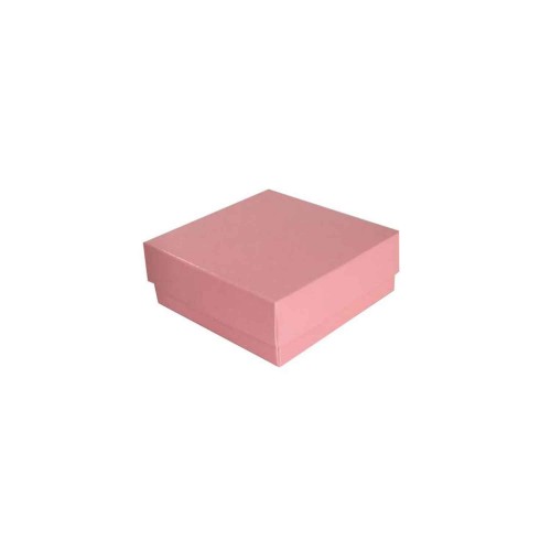Komple Karton Kutu Düz Renk 8X8X3 CM - 25 Adet  Pembe