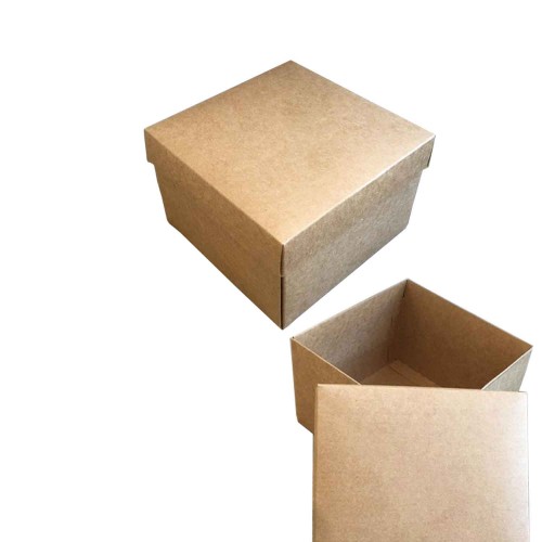 Komple Karton Kutu Düz Renk 15X15X10 CM  - 10 Adet   Kraft
