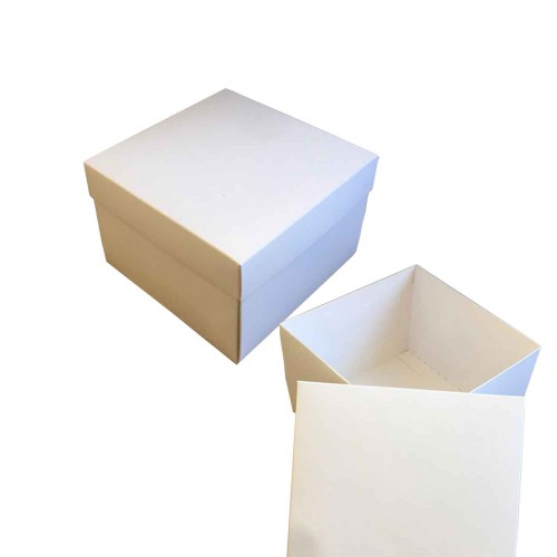Komple Karton Kutu Düz Renk 15X15X10 CM  - 10 Adet   Krem