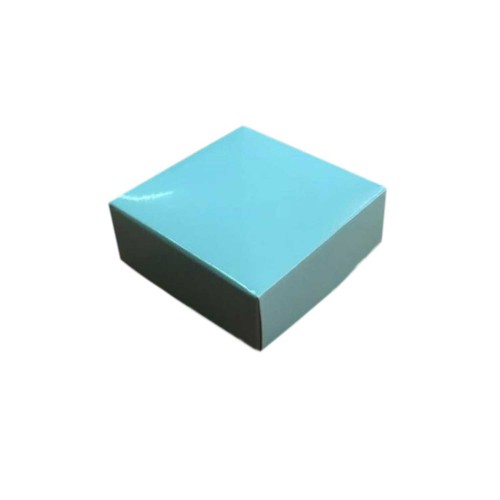 Komple Karton Kutu Düz Renk 6X6X2.5 CM - 25 Adet  Mavi