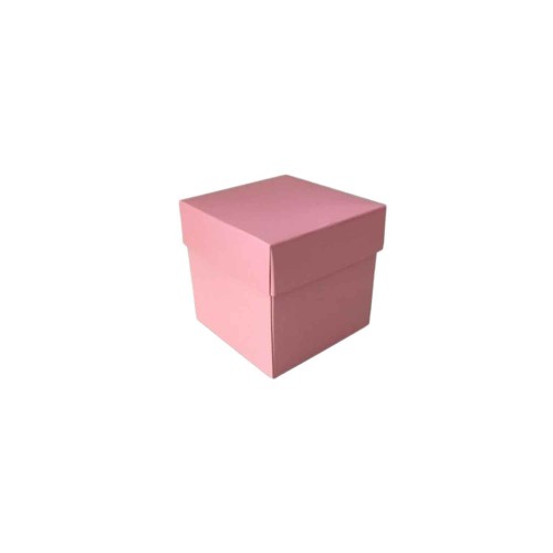 Komple Karton Kutu Düz Renk 15X15X10 CM  - 10 Adet   Pembe