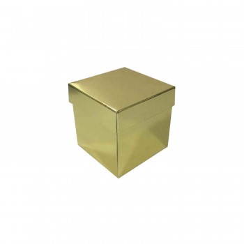 Komple Karton Kutu Düz Renk 7X7X7 CM - 25 Adet  Gold