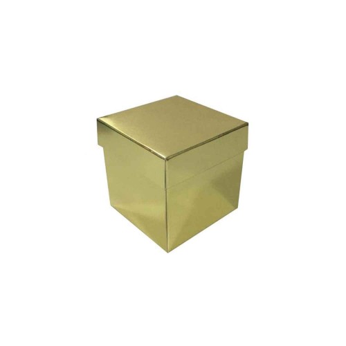 Komple Karton Kutu Düz Renk 7X7X7 CM - 25 Adet  Gold