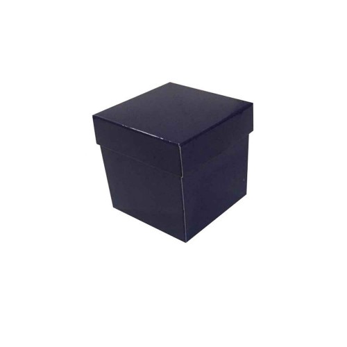 Komple Karton Kutu Düz Renk 7X7X7 CM - 25 Adet  Lacivert